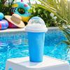 Food Grade Silicone Slush Cup Maker Cup  Portable Squeeze Ice Smoothie Refreshing Slushie with Lid  for Juice Milk Soda Family Summer