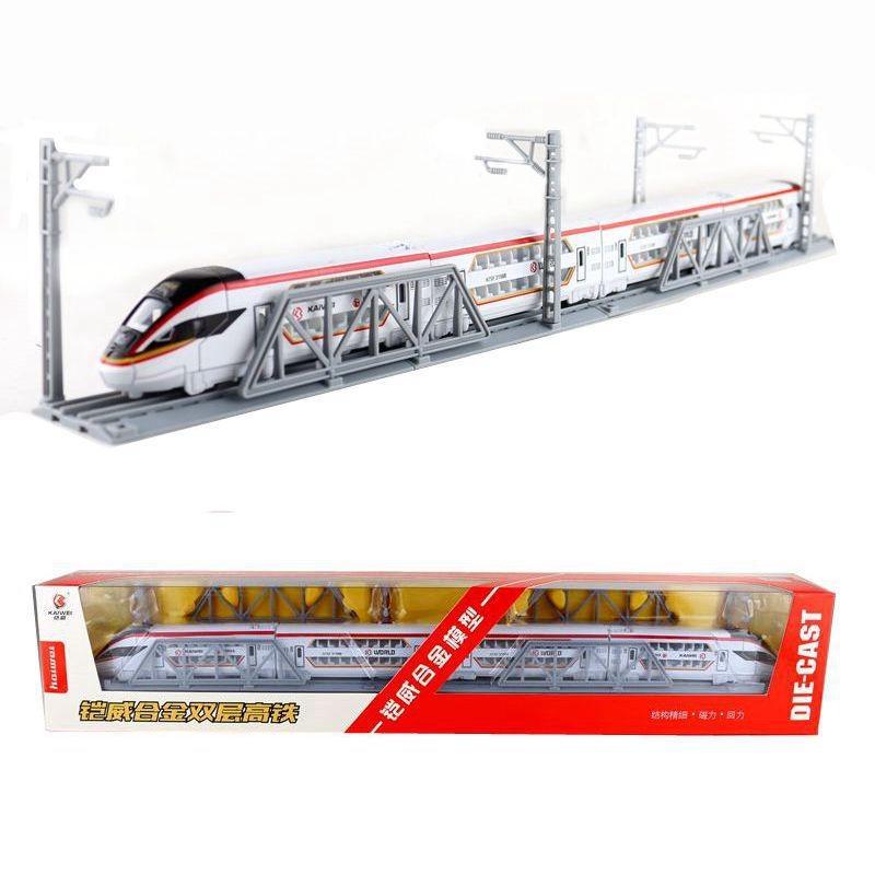 Train Doubledeck Subway Toy With Magnet Connection For Kids And Model Collectors