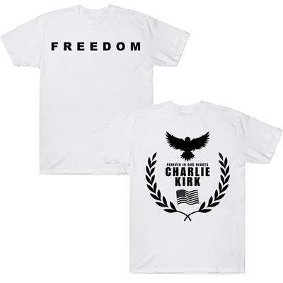 Charlie Kirk Freedom Commemorate T-shirty Harajuku Graficzne Bawełniane T-shirty Streetwear Hołd Pamięci Amerykański Bohater T-shirty Unisex