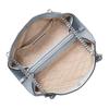 Michael Kors Christina Silver Hardware Faux Leather Shoulder Bag Medium Women's Light Blue