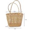 with Handle Straw Woven Basket Handmade Tea Cup Cover Practical Storage Basket