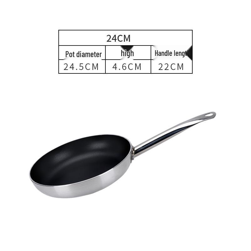 Non-Stick Single Handle Frying Pan for Steak, Eggs, and More - Compatible with Gas and Induction Cookers.