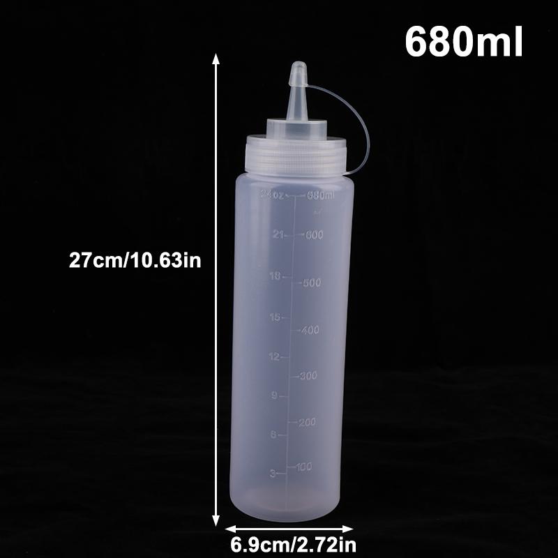 250-1000Ml Condiment Squeeze Bottles Ketchup Mustard Salad Bbq Sauces Olive Oil Dispenser Kitchen Tools Squeeze Seasoning Bottle