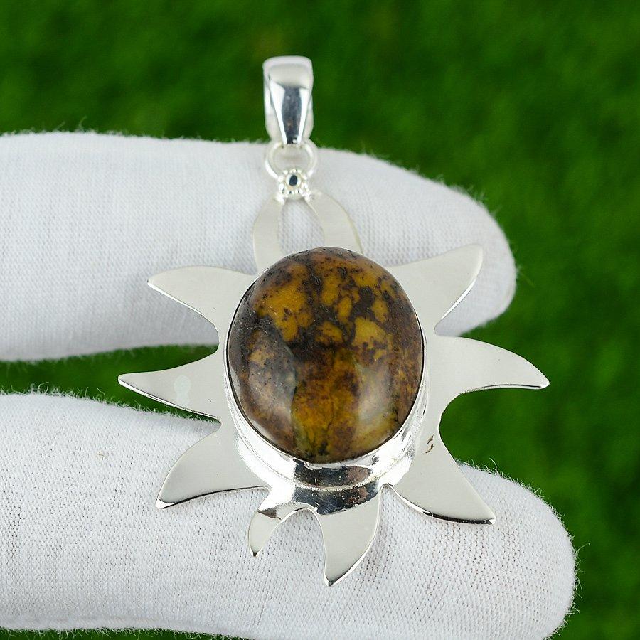 

Sterling Silver Oval Natural Tibetan Turquoise Daughter Bezel Pendant Jewelry