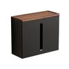 Wall-Mounted Light Luxury Wooden Tissue Box for Bathroom or Washbasin