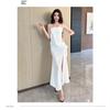 New sexy celebrity sexy dress low cut split hip wrap evening dress long work clothes