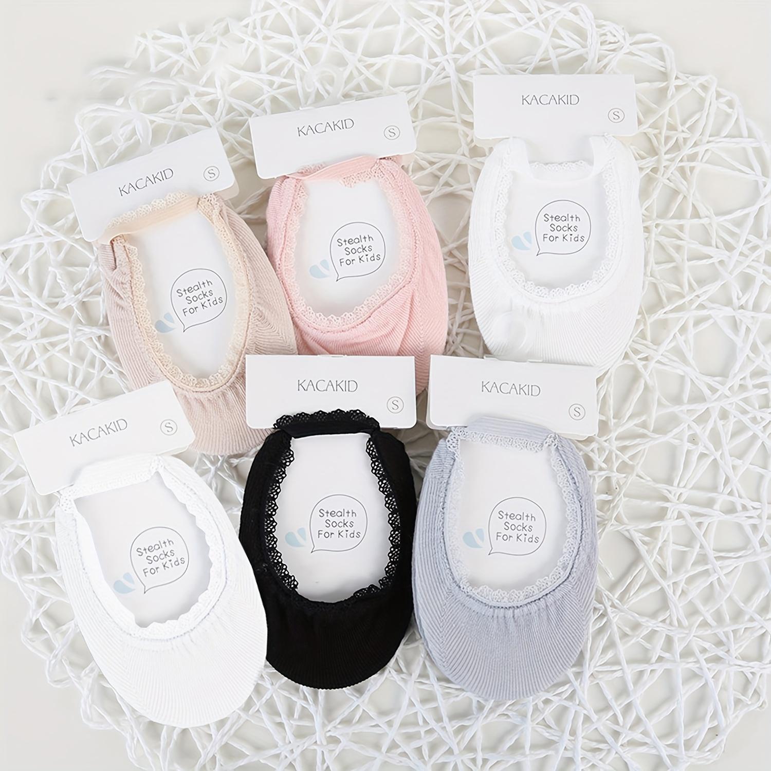 

Набор из 6 пар носков на шнуровке для маленьких девочек, милые кружевные носки-лодочки для маленьких девочек, летние мягкие носки-лодочки на шнуровке 6pair 13cm