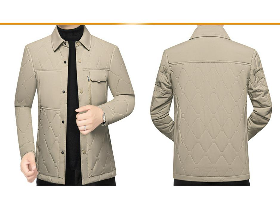Modische Warme Baumwolljacke für Herren 2025 Winter Mittleres Alter - Leichter, Vielseitiger Business Casual Mantel