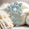 Vintage Luxus Anstecknadel Corsage Schmuckstück Metall Strass Brosche Exquisite Kristall Blume Brosche Anzug