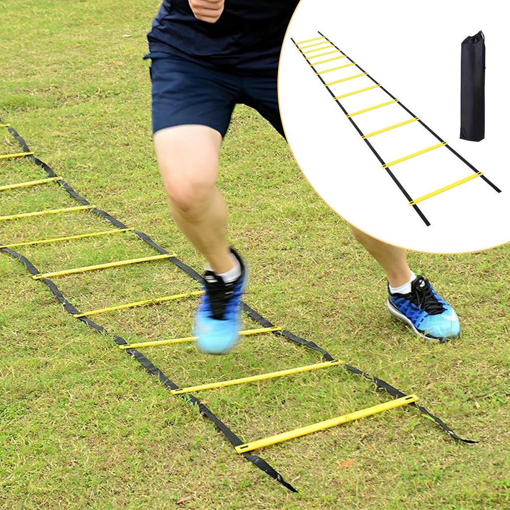 Speed Ladder 19.6ft Workout Ladder With Carry Bag 12 Rung Speed Training Equipment For Gym Outdoor Fitness Practice Baseball