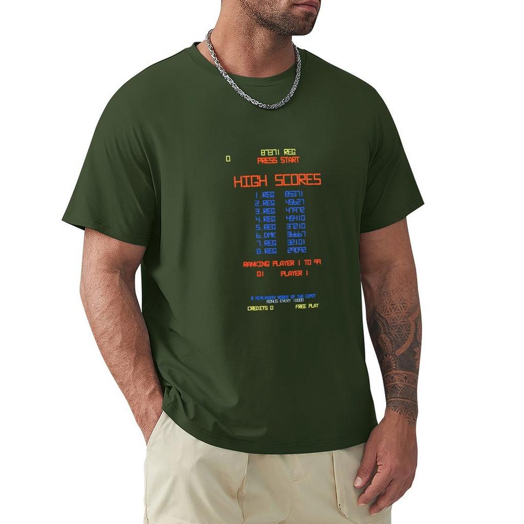 Dmk High Score : Night Of The Comet T-Shirt Vintage Graphic Tee Street Wear Mens Graphic T-Shirts Anime
