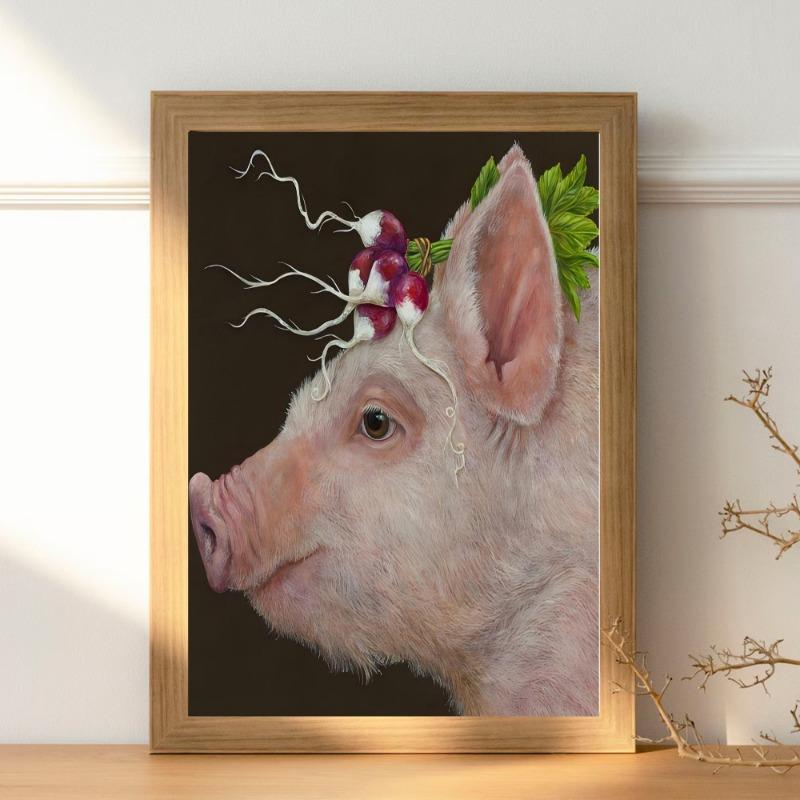 

Птица кролик утка животное овощ голова Классические винтажные постеры HD качество Настенное искусство Ретро постеры для декора стен дома 21cm×30cm NoFrame