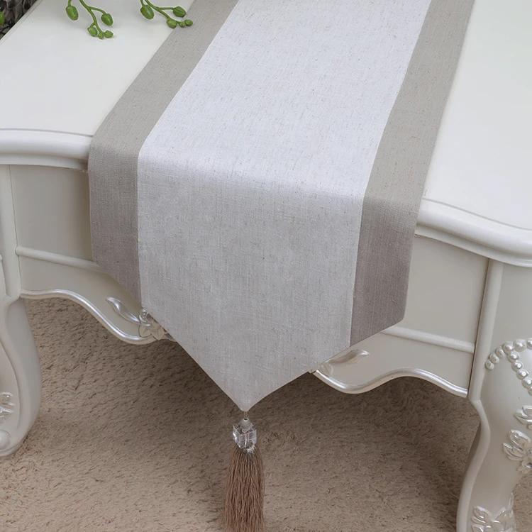 Cotton Plain Linen Table Runner Long Decoration Christmas Wedding Modern Coffee Tablecloth Rectangle Dining Table Pads Placemats