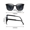 Unisex Trendy UV Protection Brown Lens Sunglasses for Men Ins Fashion Black Square Frame Eyeglasses Women Eyewear Shades for