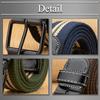 [Buzz Selection] Canvas Belt, Casual Fashion, Simple Design, Adjustable, Stylish, Men's LBU065 (Coffee)