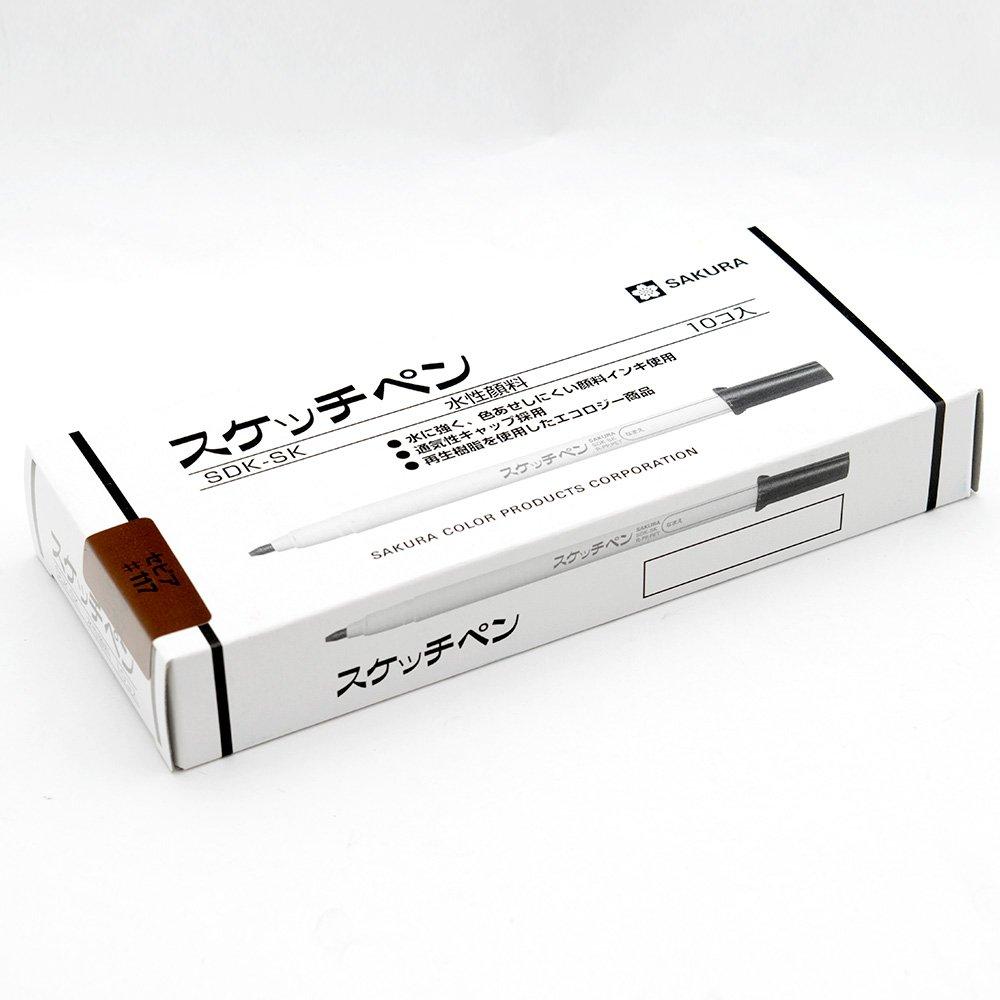 Sakura Crepas Pen Sketch Pen Sepia 10 Pieces Water-based SDK-SK#117(10)