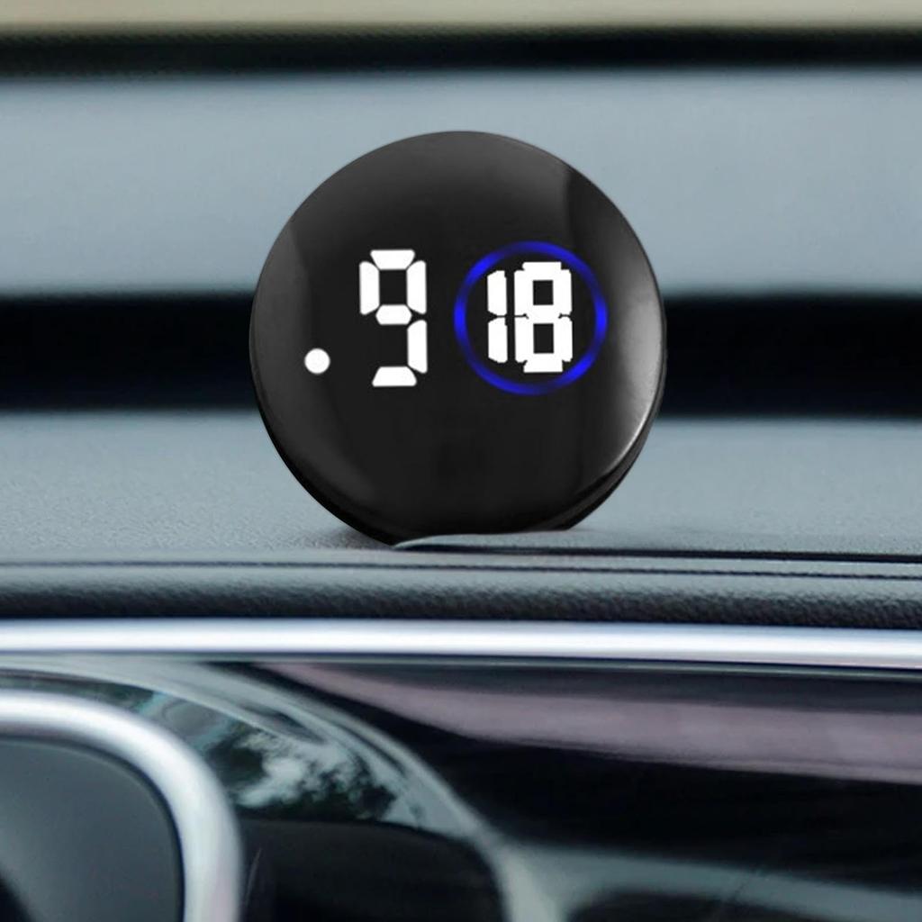 Car Small Clock, Car Dashboard Clock, Luminous Stick-on Clock for