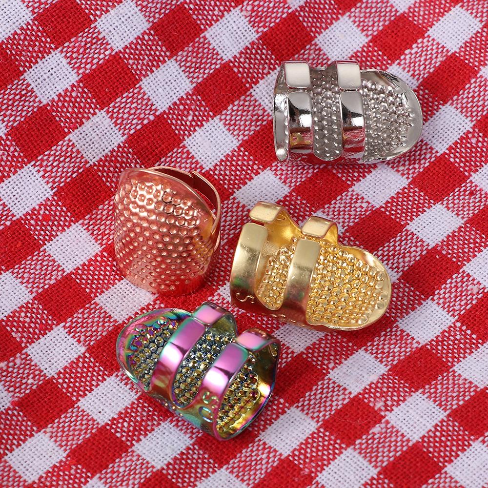 1PC Vintage Gold Finger Protector Needle Thimble Antique Ring Handworking Metal Stitching Tools Accessories DIY Crafts