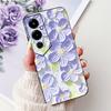 Für Tecno Pova 4 Pro Pova4 Elegantes Blumiges Katzen Handyhülle Für Tecno Pova 4 4Pro LG8n LG7n Klare TPU Silikon Weiche Hüllen Stoßfänger