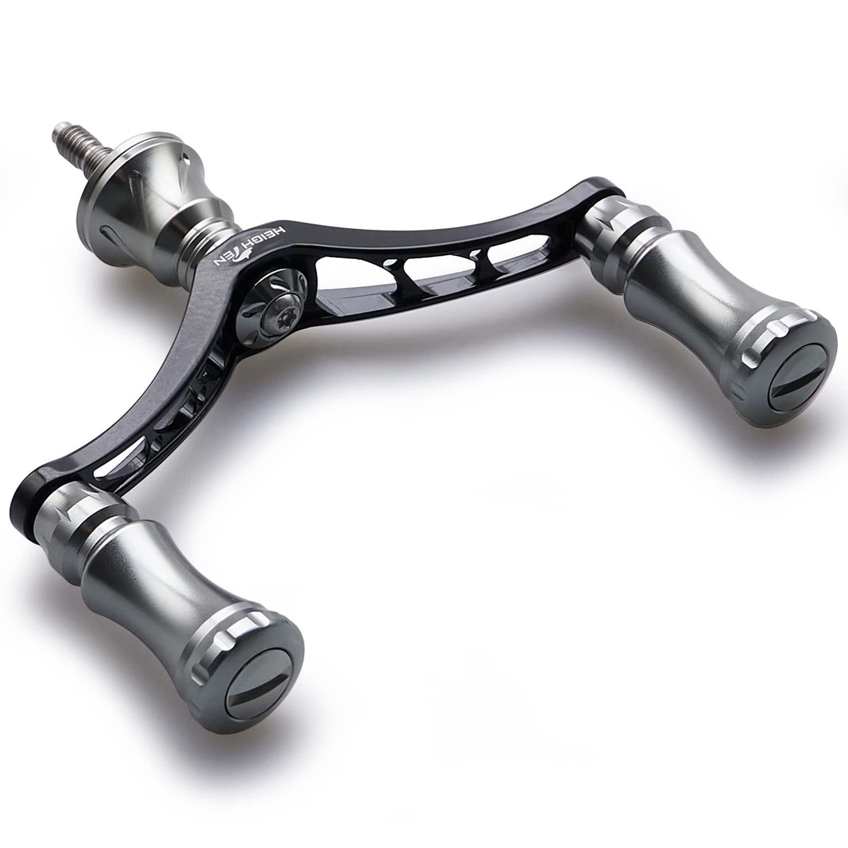 

Рукоятка катушки HEIGHTEN 80 мм с ручкой 15 мм для катушек Daiwa и универсальных спиннинговых катушек серии Chess Shimano, (Черный и бронзовый) (663)