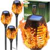 4x Ignis Solar Garden Lamp Led Stick-in Torch Flame Effect Lumiled