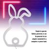   Neon Light Battery Operated Bunny LED Neon Sign Easter Decoration for Bedroom Dorm Easter Party Bar