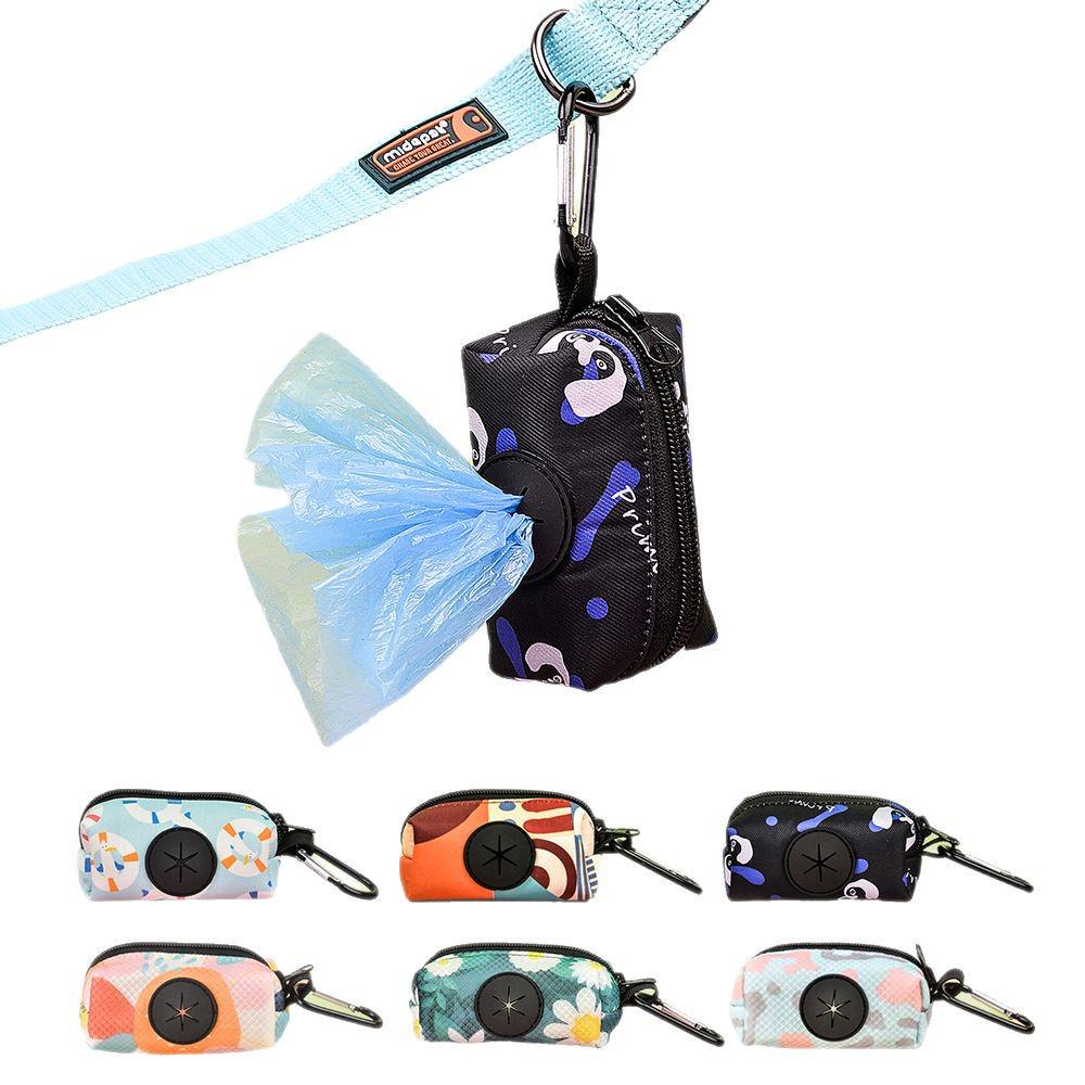 Portable Dog Waste Bag Dispenser with Hangable Poop Bag Holder