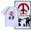 Coolmind X0006 Vintage Cotton Big Size Anti-war Print Exclusive Graphic Men T Shirt Loose Men Tshirt Casual T-shirt for Men Tees