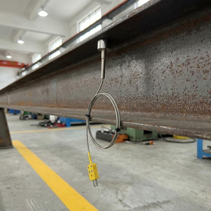 Industrial K Type Thermocouple Probe 1250 Degree Threaded Stainless Steel High Temp Sensor for Factory Furnaces