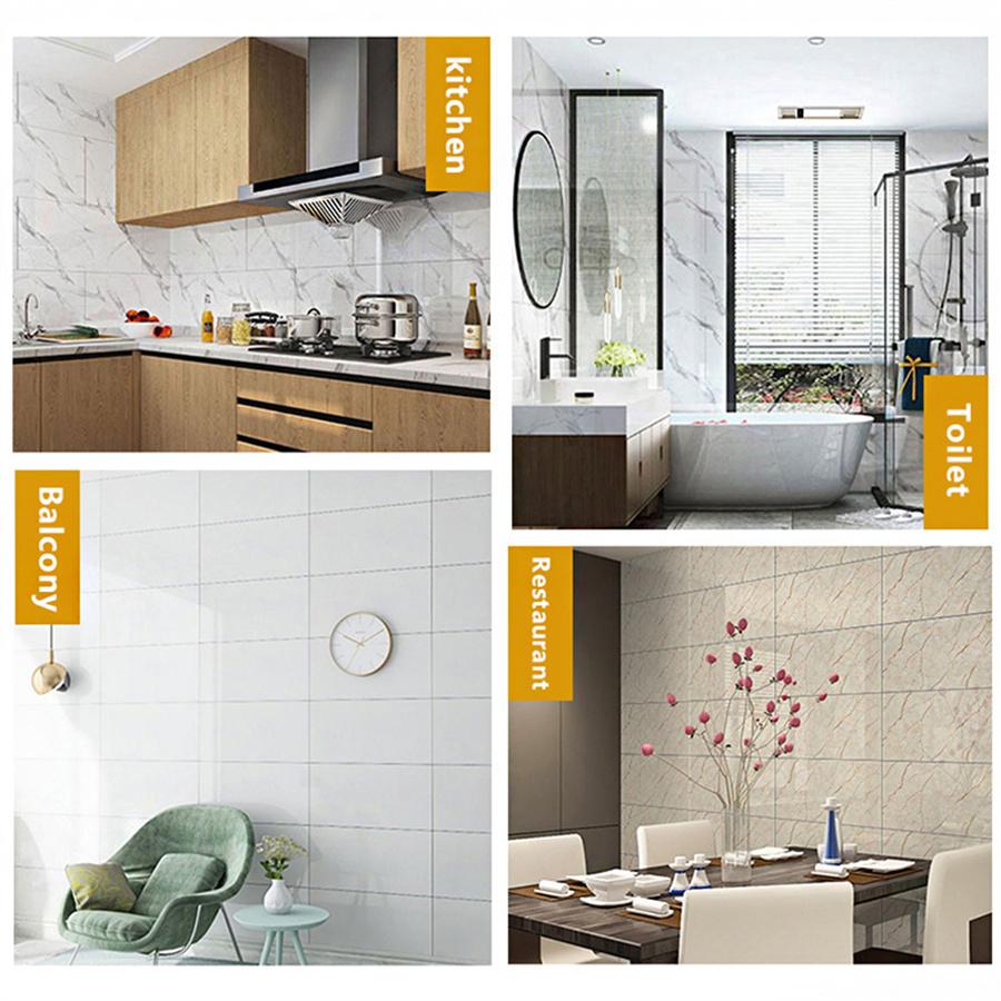 10pcs 30*30cm PVC Imitation Marble Floor Stickers Self-adhesive Wall Stickers Waterproof Bathroom Living Room Moden Decor Decals