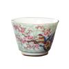 Enamel Color Tea Cup Ceramic Master Cup Single Cup Kung Fu Teacup Small Set Tea Set Ceremonial Cup Bubble TeaCup Retro Style Cup