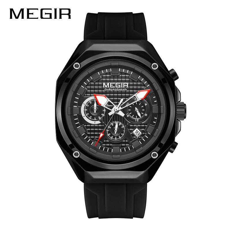 Men'S Watch Student Couple Multifunctional Chronograph Silicone Watch Men'S Quartz Watch 8118