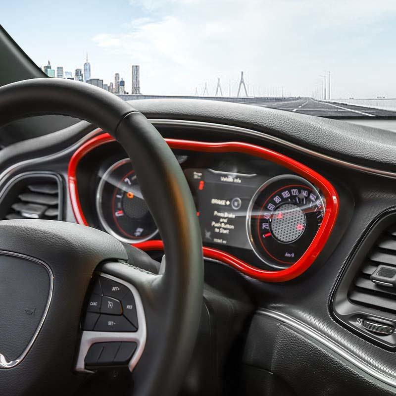 Instrument Panel Decoration Protective Cover For  Dodge Challenger 2015 Up Car Interior Accessories