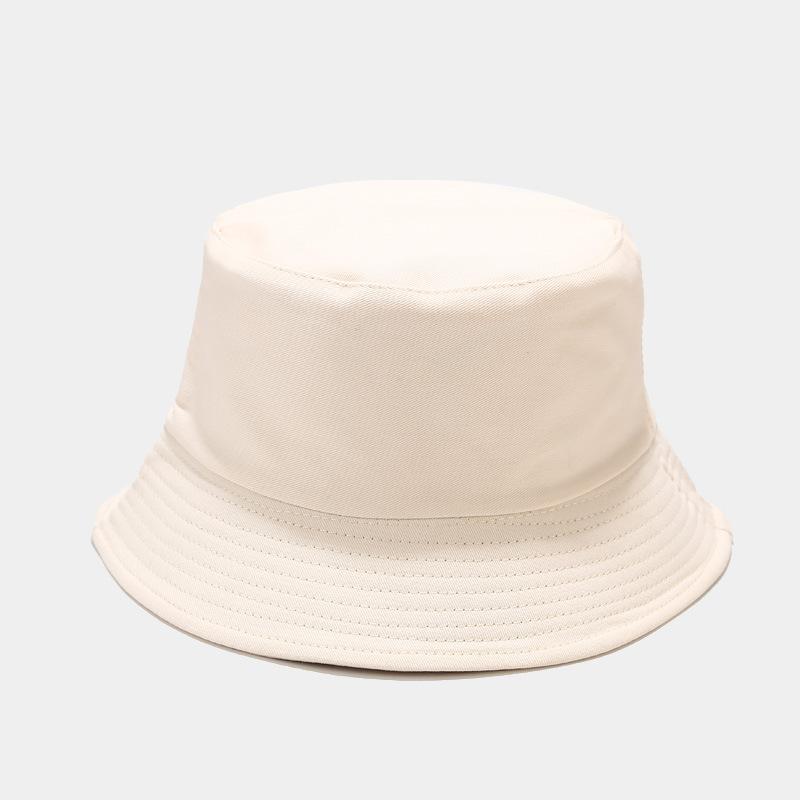 European and American New Solid Color Light Board Double-sided Bucket Hat Outdoor Sunscreen Simple Sun Hat Foldable Basin Hat