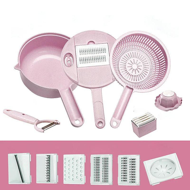

1 шт. Синий/Розовый Ручной Шинковка Терка Салат Овощерезка Морковь Картофель Для Кухонного Удобства Овощные Инструменты розовый