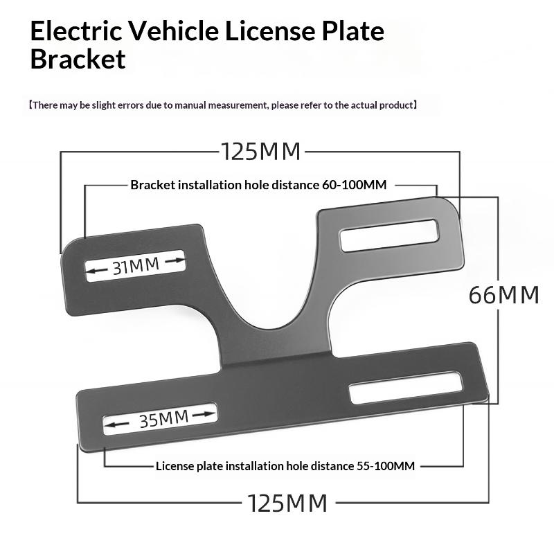 Electric Scooter Tail Light License Plate Holder Rear License Plate Bracket Modification License Frame Adapter For Scooter 1Pc