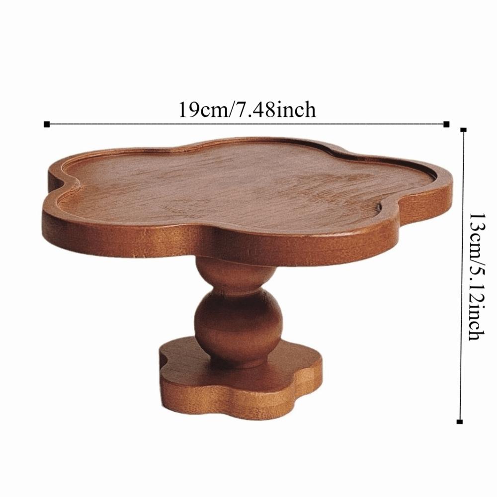New Wooden Vintage Tray Elegant Flower Shape Tall Tray Handcrafted Decorative Ornament Decorative Tray Home Decor