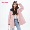 Women's Yaya Color Block Hooded Down Jacket - 2025 Winter Mid-Length Windbreaker Fashion.