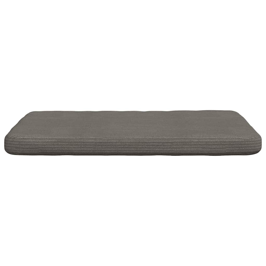Seat Cushion Set 4 Pcs Light Grey 40 X 40 X 3 Cm Cord Fabric