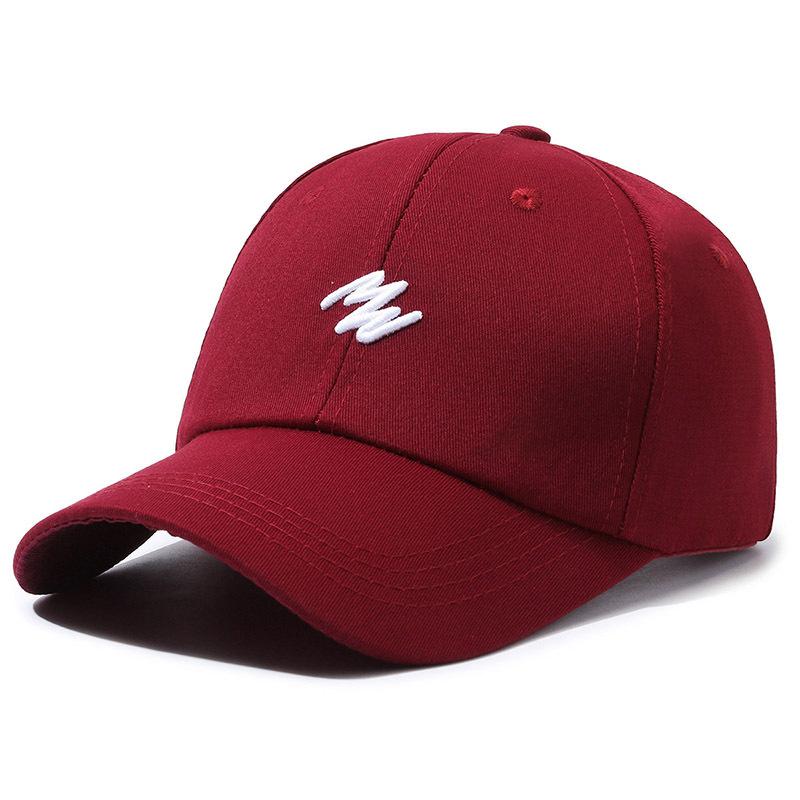 Letter Embroidered Baseball Hat Fashion Solid Color Peaked Cap Sun Protection