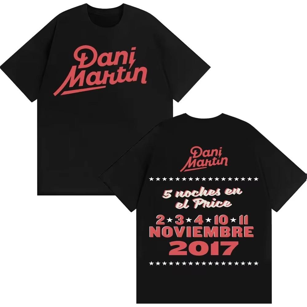 Rapper Dani Martin Noviembre Merch Tee Shirt Men Clothing Harajuku Gothic T Shirts Casual Pure Cotton High Quality Tshirts