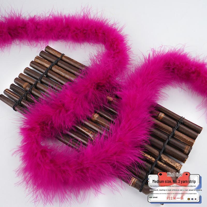 Encrypted Colored Turkey Feather Strips for DIY Decorations & Stage Costumes