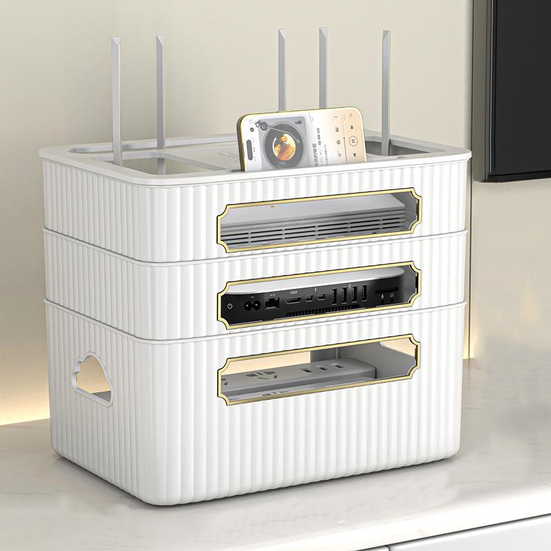 Wifi Router Organizer TV Set-top Box Shelves Socket Wire Organizing Wireless Optical Cat Placement