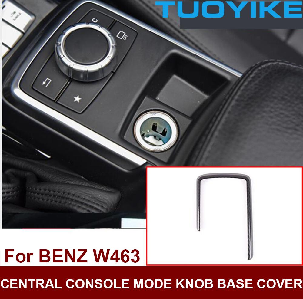Car Real Carbon Fiber Central Console Armrest Box Base Frame Trim Cover For Mercedes-Benz W463 G350 G500 G550 G63 G65 2012-2018