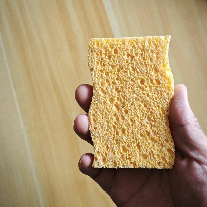 2/6/12 ks Čisticí drátěnka z bavlny z dřevní buničiny Houba na mytí nádobí Drátěnka Houbičky Čisticí houbička Oboustranná čisticí houbička