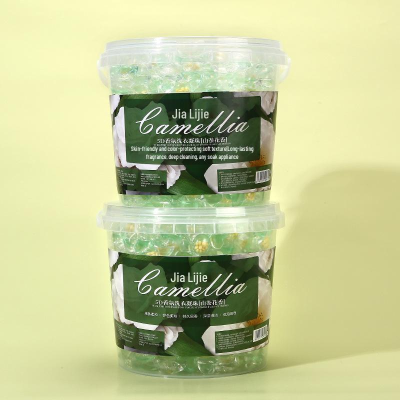 Camellia 5-in-1 Laundry Pods: Long-Lasting Fragrance & Powerful Stain Removal in Concentrated Five-Chamber Beads