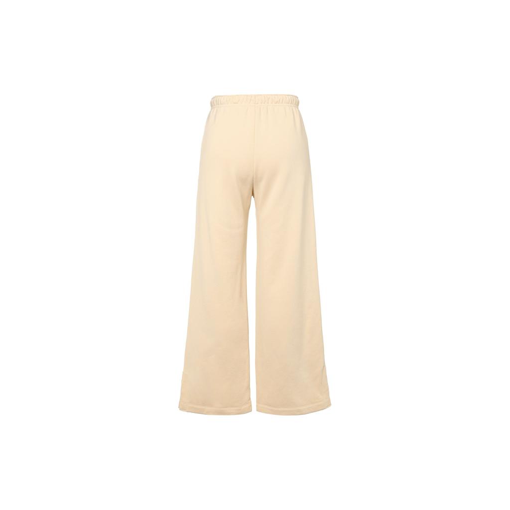 Nike Solid High-Waisted Wide-Leg Knit Sports Pants Women Pants Sand-White FZ4339-126