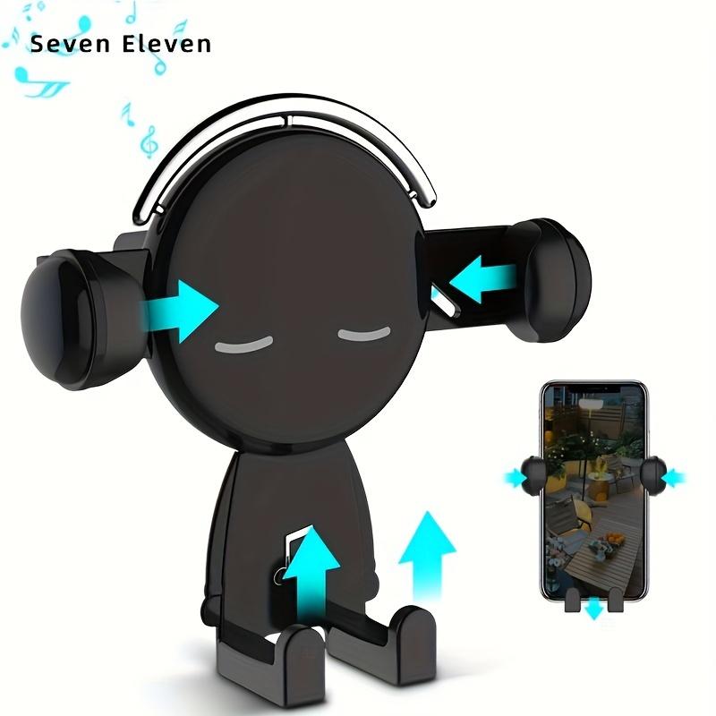 Adjustable universal car mobile phone holder, ABS material, wall-mounted, anti-drop gravity vent navigation bracket, with music character design