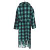 Replay Boa fringe coat for women in green and black, XXS coat XXS Green / blackUsed