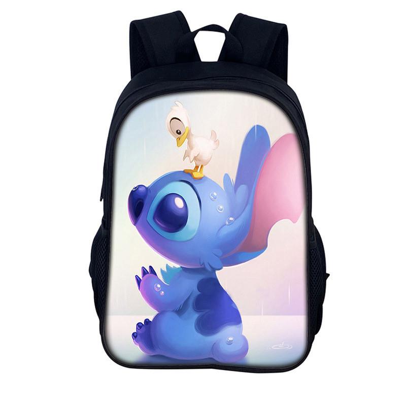 Stitch Kids Backpack With Polyester Material For Daily Use And Storage